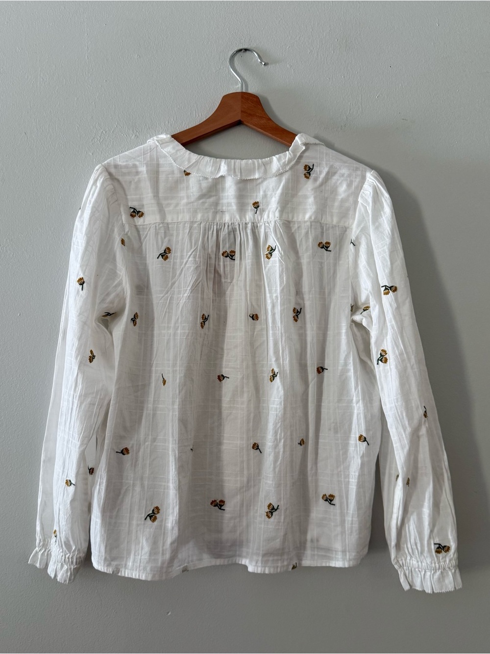 New Fat Face Aldwick Embroidered Blouse Long Sleeve Size 10 NWT. - Picture 3 of 7